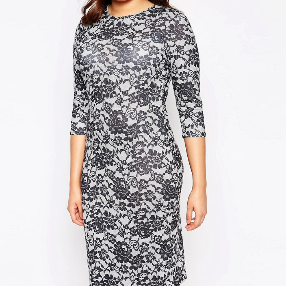 Asos Plus Size Floral Print Dress